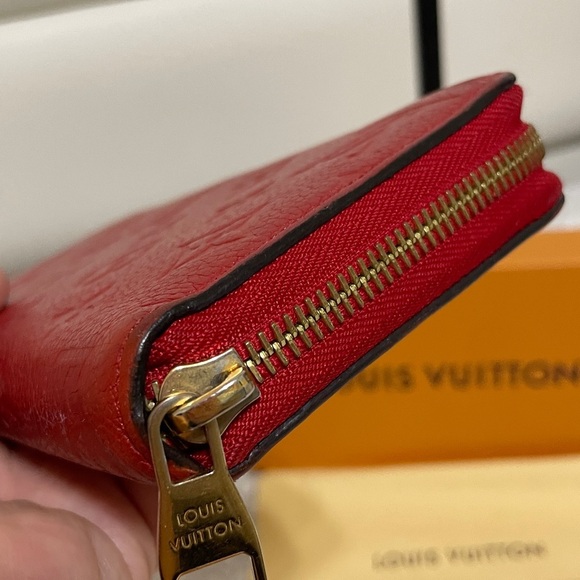 Louis Vuitton Red Emprente Zippy Wallet - Picture 3 of 15